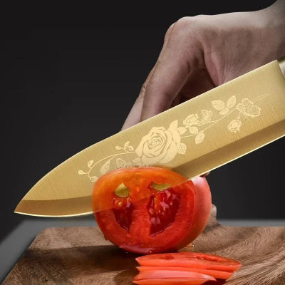 Couteaux-Japonais-en-Titane-Dore-Legumes