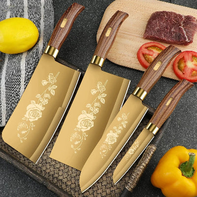 Couteaux-Japonais-en-Titane-Dore-ensemble-4