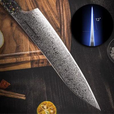Couteau Japonais | Damas – Acier 67 Couches & Élégance Pro - Cuisine Cadeau