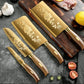 Couteaux-Japonais-en-Titane-Dore-kit-complet
