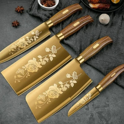 Couteaux-Japonais-en-Titane-Dore