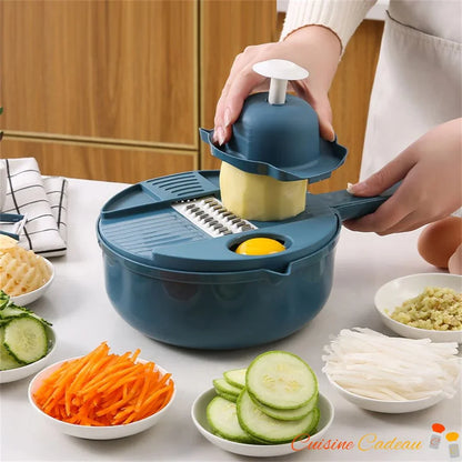Mandoline Cuisine | 12 en 1 Efficacité & Rendement - Cuisine Cadeau