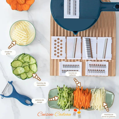 Mandoline Cuisine | 12 en 1 Efficacité & Rendement - Cuisine Cadeau