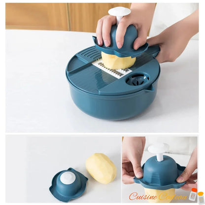Mandoline Cuisine | 12 en 1 Efficacité & Rendement - Cuisine Cadeau