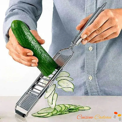 Mandoline Japonaise | Inox 4 en 1 - Précision et Tranquillité - Cuisine Cadeau