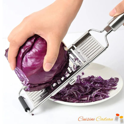 Mandoline Japonaise | Inox 4 en 1 - Précision et Tranquillité - Cuisine Cadeau
