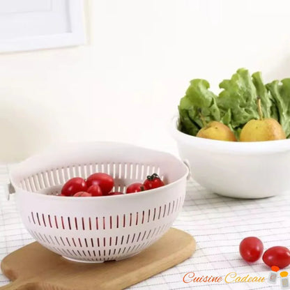 Passoire | avec panier rotatif 2 en 1 - Cuisine Cadeau