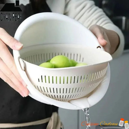 Passoire | avec panier rotatif 2 en 1 - Cuisine Cadeau