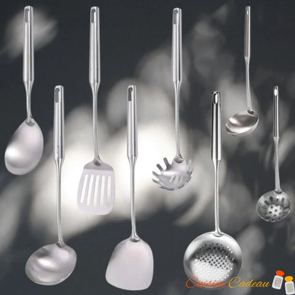 Ustensile de la cuisine | 4 en acier inoxydable - Ensemble de 9 pièces - Cuisine Cadeau