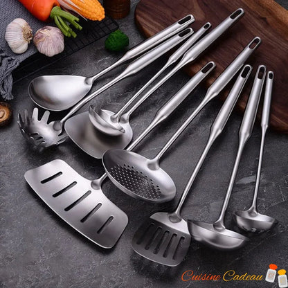 Ustensile de la cuisine | 4 en acier inoxydable - Ensemble de 9 pièces - Cuisine Cadeau