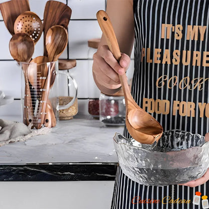 Ustensiles de Cuisine | en Bois de Teck - Cuisine Cadeau