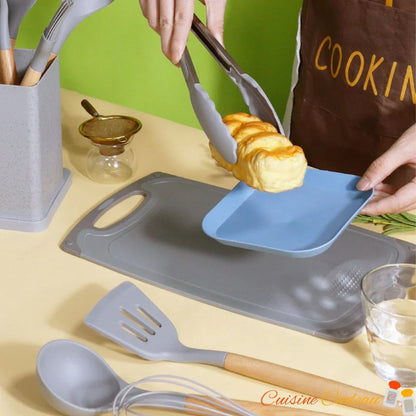 Ustensiles de Cuisine | Silicone et Bois - 18 Pièces - Cuisine Cadeau