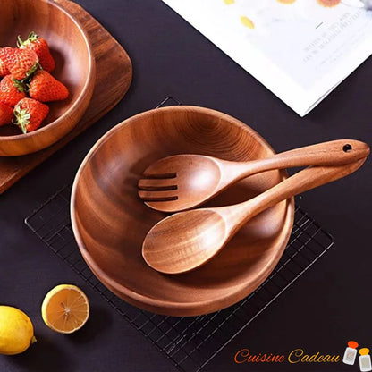 Ustensiles de la cuisine | en bois de Teck : Naturels, Elégants et Durables - Cuisine Cadeau
