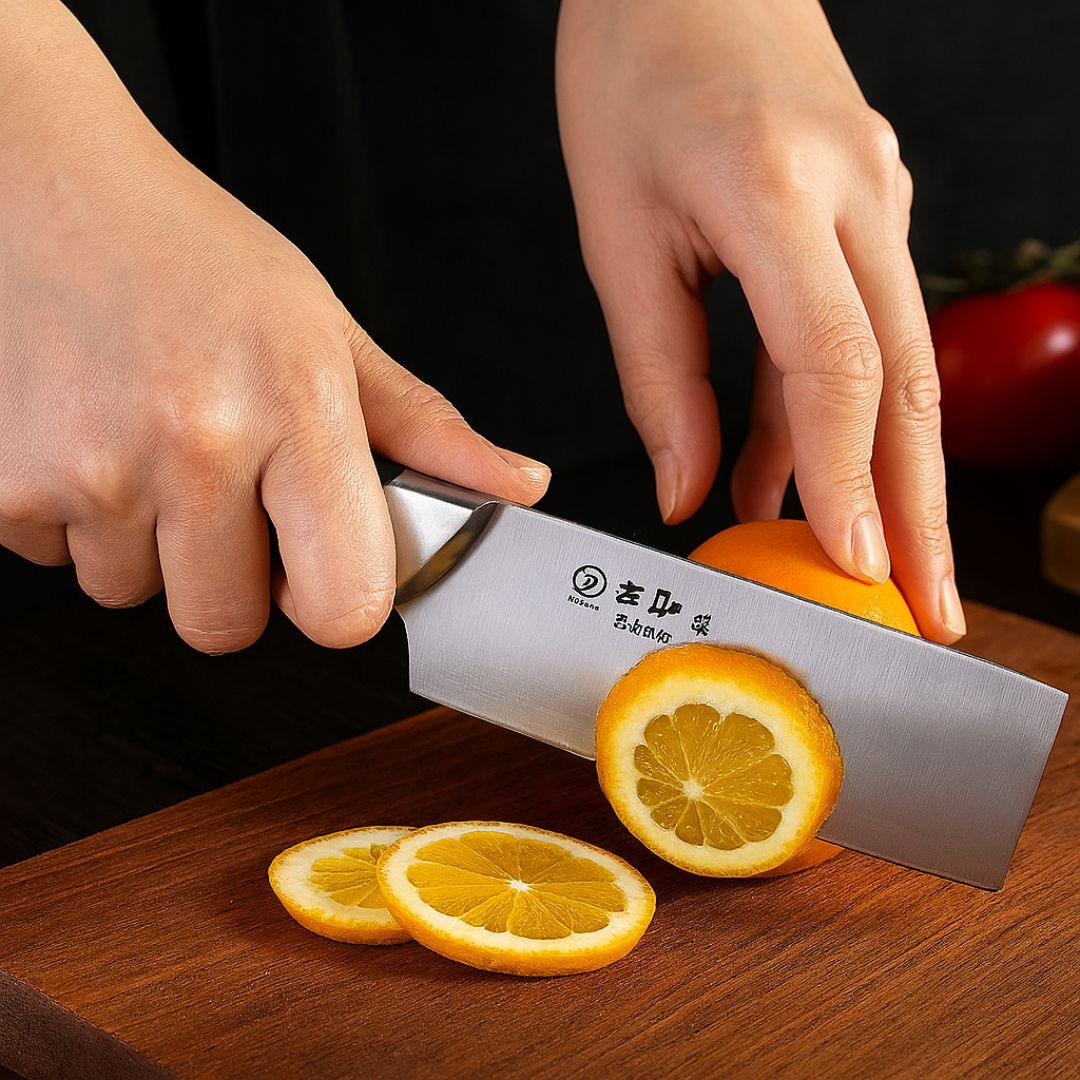 Couteau de Cuisine | Bloc Rotatif 360° & Lames Tranchantes Pro - Cuisine Cadeau