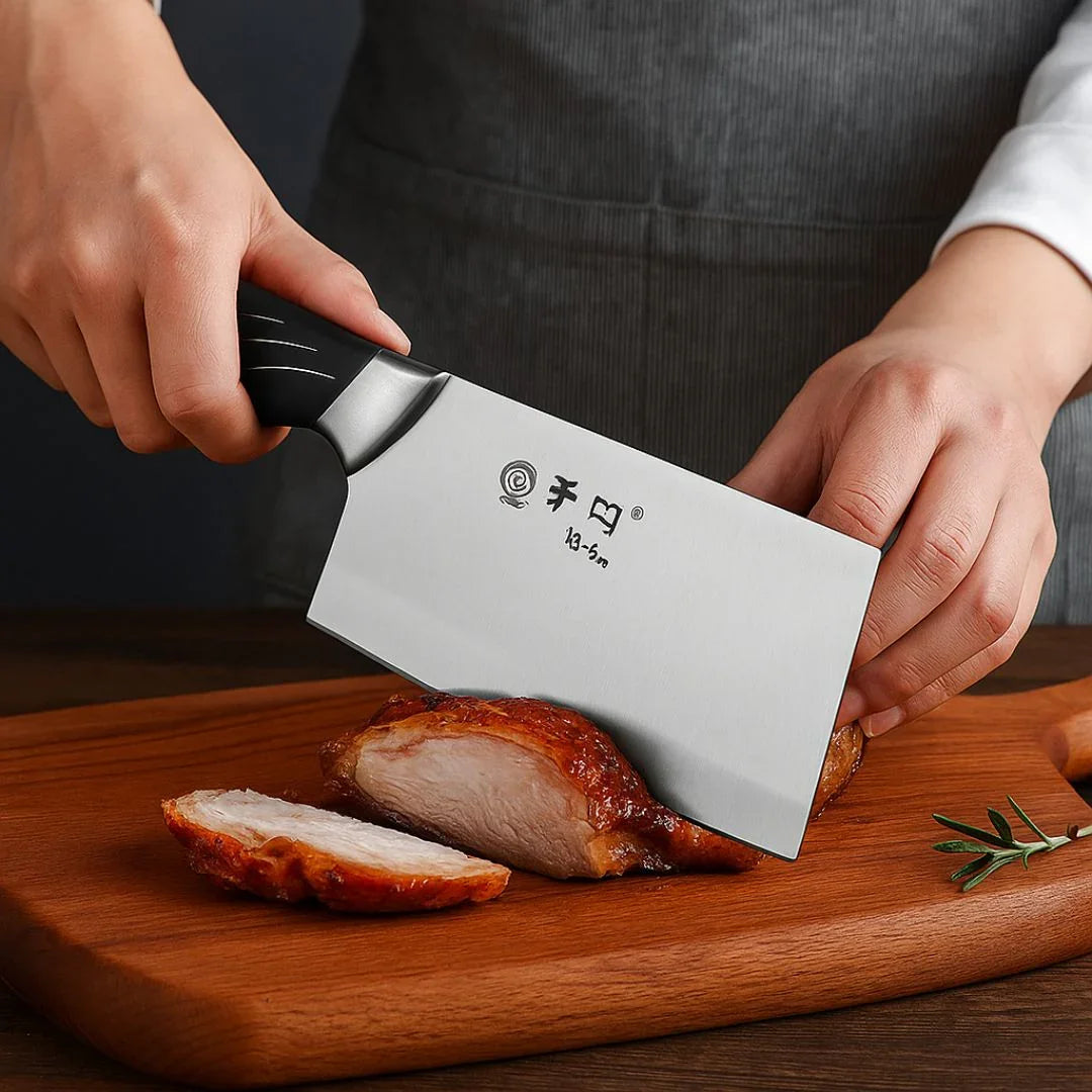 Couteau de Cuisine | Bloc Rotatif 360° & Lames Tranchantes Pro - Cuisine Cadeau