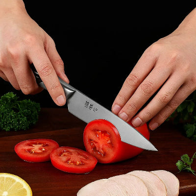 Couteau de Cuisine | Bloc Rotatif 360° & Lames Tranchantes Pro - Cuisine Cadeau