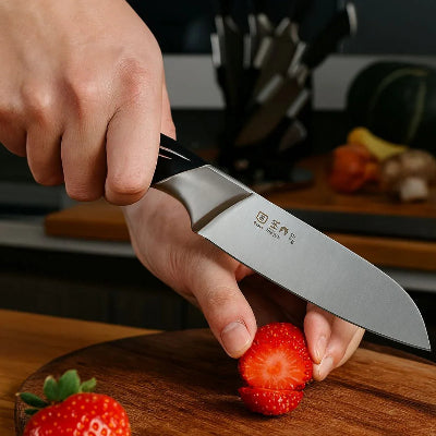 Couteau de Cuisine | Bloc Rotatif 360° & Lames Tranchantes Pro - Cuisine Cadeau