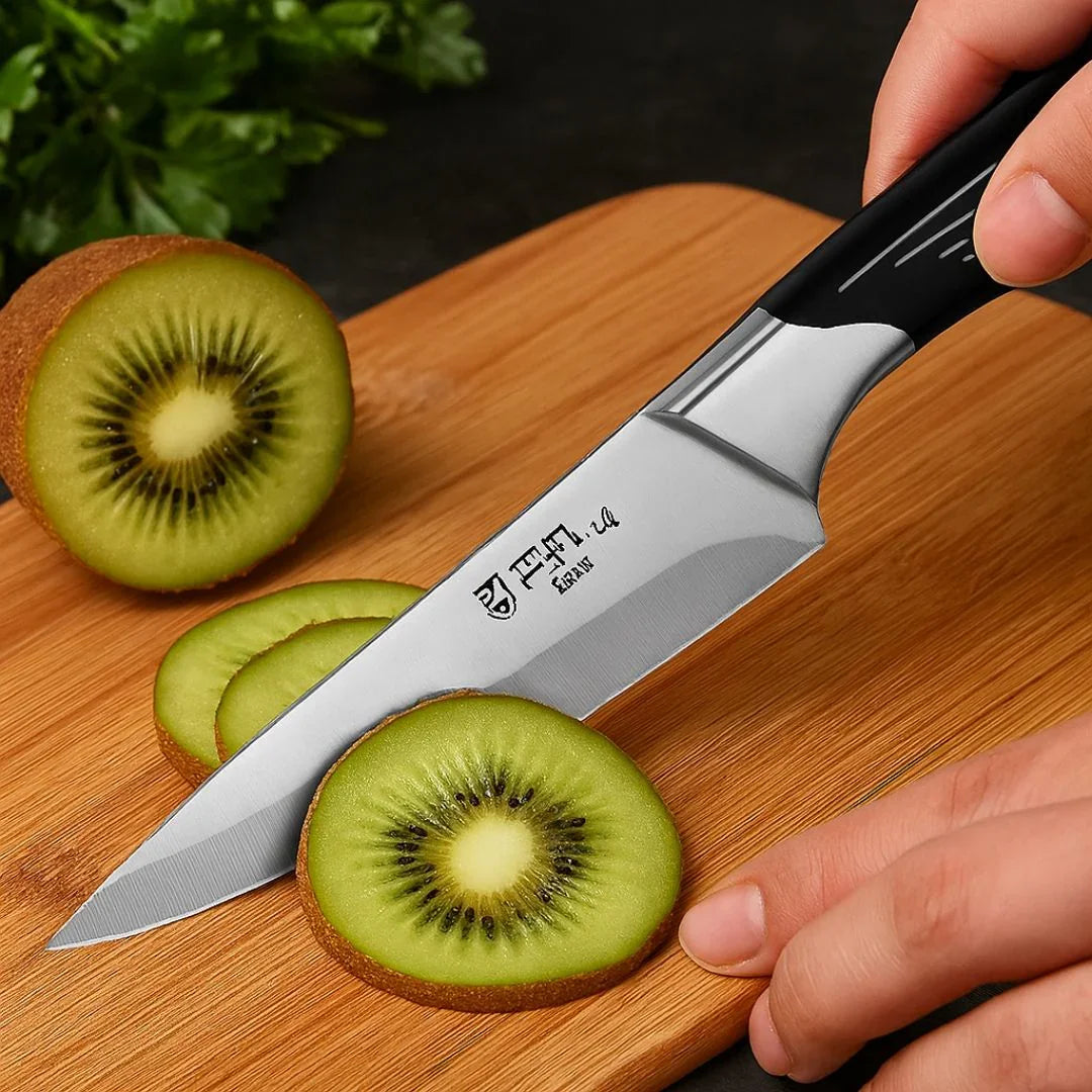 Couteau de Cuisine | Bloc Rotatif 360° & Lames Tranchantes Pro - Cuisine Cadeau