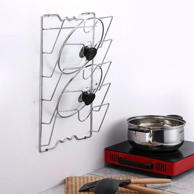 Range couvercle mural | Organisateur cuisine