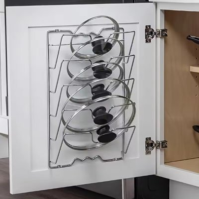 Range couvercle mural | Organisateur cuisine