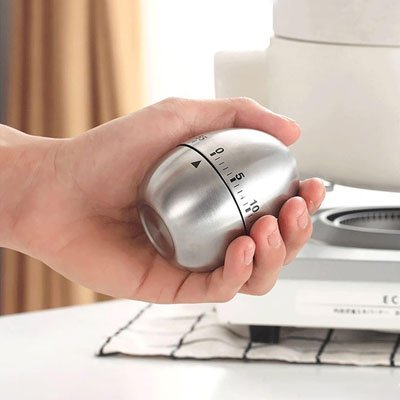 Minuteur cuisine œuf | Design mécanique inox
