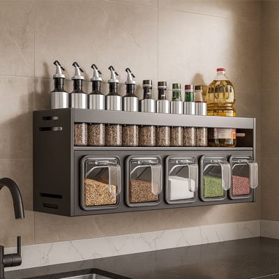 Étagère à Épices pour Cuisine | OrganizEspace